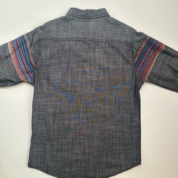 Earthbound Trading Co. 100% Cotton Button Front Western Shirt - Picture 6 of 6